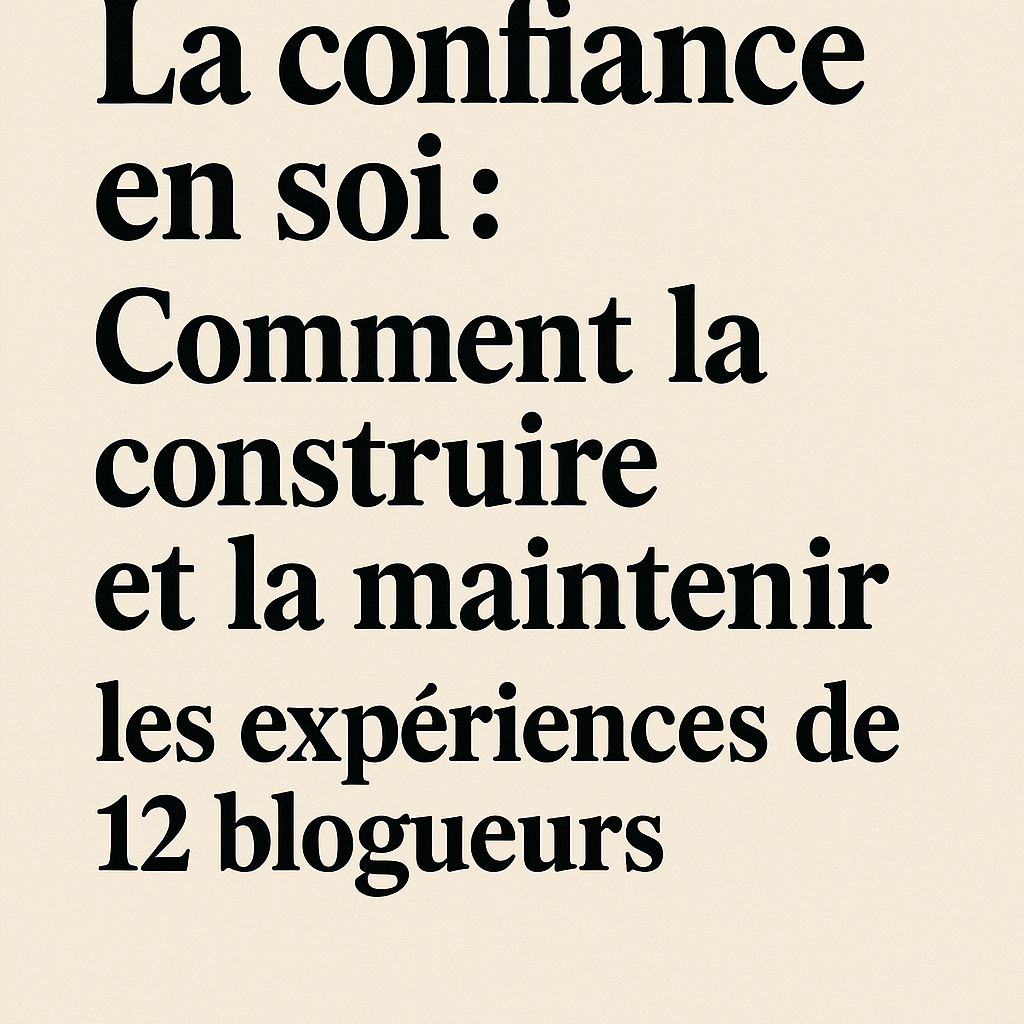 La confiance en soi : Comment la construire et la maintenir : les expériences de 12 blogeurs